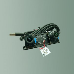 5MP フレームレート同期、レンズ可動ステレオ USB カメラ、1/3 インチ OV4689+OV4689 センサー、1520*2*1520 歪みのない 30fps USB カメラ、1080P HD OTG UVC プラグ プレイ 3D ステレオ顔認識カメラ