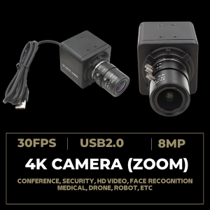 Cámara USB 4K de 8 MP con sensor de imagen IMX317 de 1/2,5″, cámara web 3840*2160 para transmisión profesional/enseñanza en línea/videollamadas/Zoom/Skype