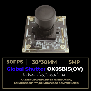 5MP Global Shutter COLOR USB Camera Module 50fps at 2592*1944 wide angle lens USB Webcam with 1/2.53″ OX05B1S(OV) Sensor for Industrial Machine Vision