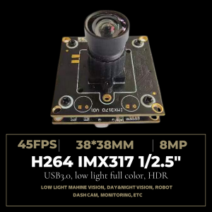 4K 8MP USB3.0 H264-Kameramodul mit 1/2,5″IMX317-Bildsensor, 3840*2160-Webcam-Board-Modul für professionelles Streaming/Online-Unterricht/Videoanrufe/Zoom/Skype